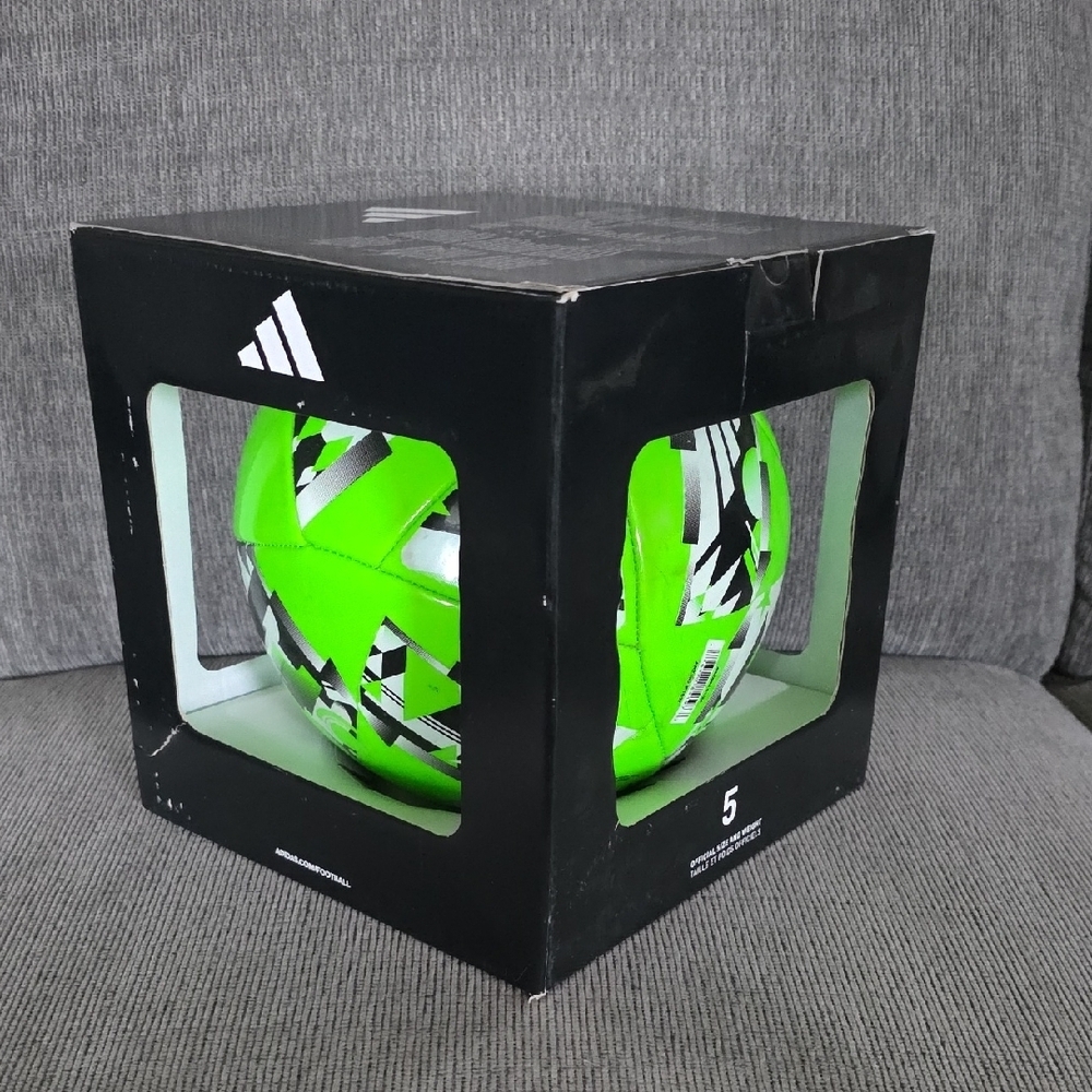 Adidas Neon Green and Black Soccer Ball, New In Box, Size 5 - Picture 6 of 6